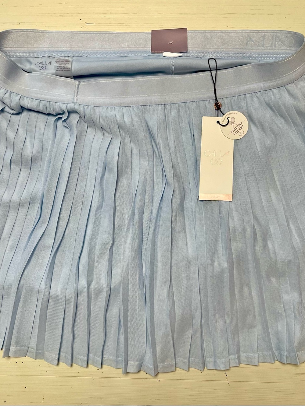 Calia by Carrie Underwood Light Blue Pleated Skirt
